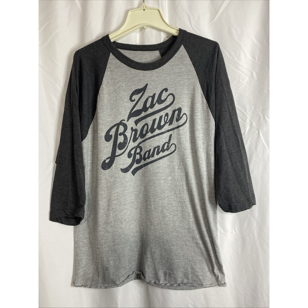 Zac Brown Band Southern Ground Raglan Baseball Tee Gray Charcoal Mens Medium‎